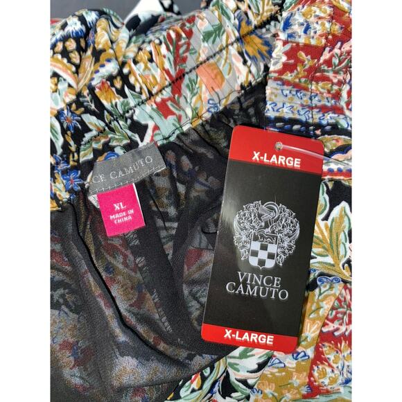 Vince Camuto NWT $79 X-Large Paisley Floral Boho Print Lined Elastic Waist Skirt - Picture 8 of 10